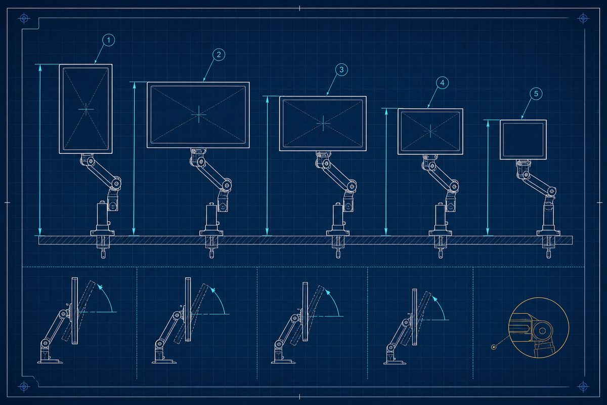 Blueprint drawing of the workshop wall with pinned cards and notes